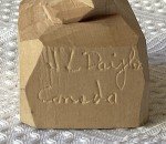 Handmade Wooden Fisherman Figurine from Quebec