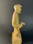 Hand Carved Wood Man with Axe by J.L. Daigle