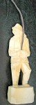 Canadian Pierre Labelle Carved Fisherman Sculpture