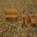 Hand-Carved Vintage Quebec Couple Sculpture by D. Daigle