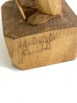 Signed Hand Carved Wood Statue by J.L. Daigle