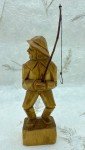 Handmade Wooden Fisherman from Quebec - Signed