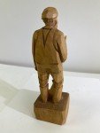 Signed Hand Carved Wood Statue by J.L. Daigle