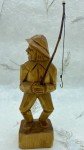 Handmade Wooden Fisherman from Quebec - Signed