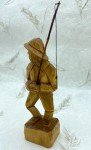 Handmade Wooden Fisherman from Quebec - Signed