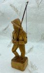Handmade Wooden Fisherman from Quebec - Signed