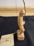 Signed 5" Fisherman Wood Carving from Ontario