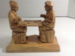 Hand-Carved Wood Checkers Game by D. Daigle