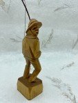 Handmade Wooden Fisherman from Quebec - Signed