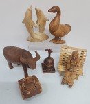 Vintage Hand-Carved Folk Art Figurines Set