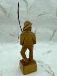 Handmade Wooden Fisherman from Quebec - Signed