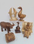 Vintage Hand-Carved Folk Art Figurines Set