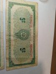 Vintage 1944 Canadian Tire 5 Cent Paper Money