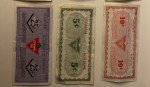Canadian Tire Money: Vintage 5, 10, 25 Cents