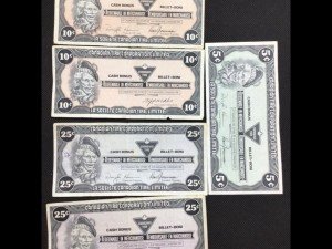 Vintage 1985 Canadian Tire Money Set (5)