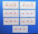 7 Vintage Canadian Tire 10 Cent Coupons