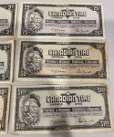 Vintage Canadian Tire Money Bank Notes Set