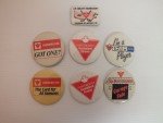 Set of 7 Vintage Canadian Tire Pin Badges