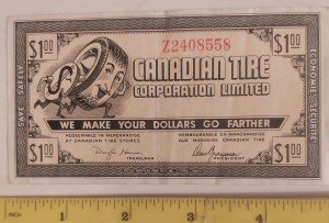 Rare Vintage Canadian Tire $1.00 Coupon