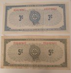 Set of 4 Vintage Canadian Tire Coupons 3-25 Cents