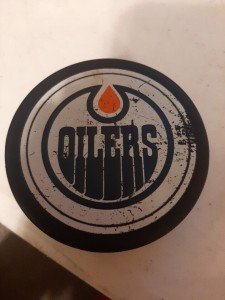 1980s Edmonton Oilers NHL Vintage Puck