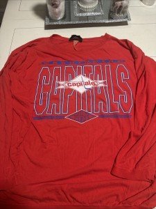 Retro Washington Capitals Red Long Sleeve Shirt