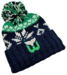 Vintage Hartford Whalers Pom Knit Beanie Hat