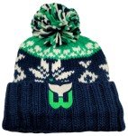 Vintage Hartford Whalers Pom Knit Beanie Hat