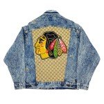 Custom Acid Wash Levi’s Chicago Blackhawks Jacket