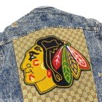 Custom Acid Wash Levi’s Chicago Blackhawks Jacket