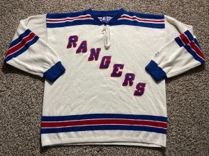 90s Vintage New York Rangers Knit Sweater XL