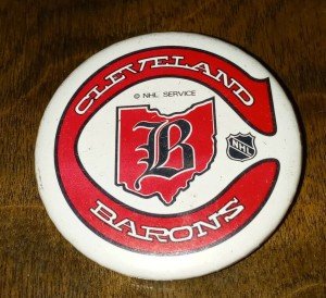 Vintage Barons Cleveland NHL Hockey Pin Button