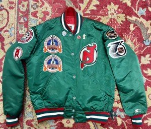 Vintage New Jersey Devils NHL Satin Jacket 80s