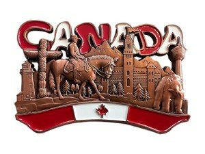Canadian Souvenir Fridge Magnet – Iconic Landmarks Design