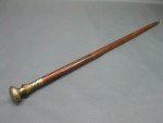 Antique Solid Brass Handle Wooden Walking Stick Cane