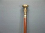 Antique Solid Brass Handle Wooden Walking Stick Cane