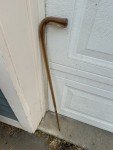 Vintage Brown Glass Twisted Walking Cane