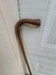 Vintage Brown Glass Twisted Walking Cane