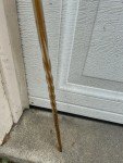 Vintage Brown Glass Twisted Walking Cane