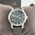 Vintage Bulova Military Hack Watch Black Dial