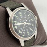 Vintage Bulova Military Hack Watch Black Dial