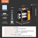 VEVOR 76mm Multifunctional Jewelry Rolling Mill