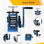 3-Inch Manual Rolling Mill for Jewelry Making