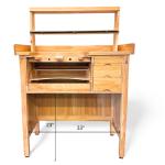Solid Wood Jeweler's Workbench with Tool Storage