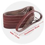 24 Pack Aluminum Oxide Sanding Belts for Metal
