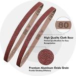 24 Pack Aluminum Oxide Sanding Belts for Metal