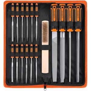 25-Piece Premium Metal Files Set with Case