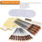 25-Piece Premium Metal Files Set with Case