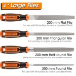 25-Piece Premium Metal Files Set with Case