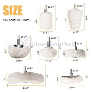7PCS Cotton Buffing Wheels for Metal Polishing